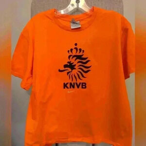 Vintage Nike Netherlands KNVB T Shirt  Orange Womens Large - excellent condition